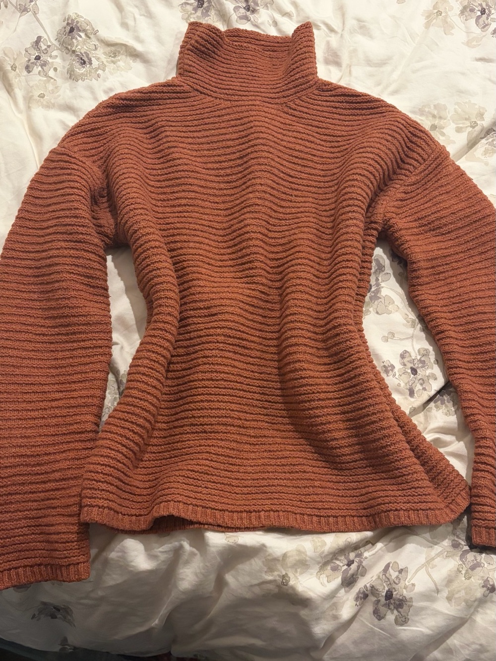Simply Vera Vera Wang Rust Ribbed Turtleneck Sweater